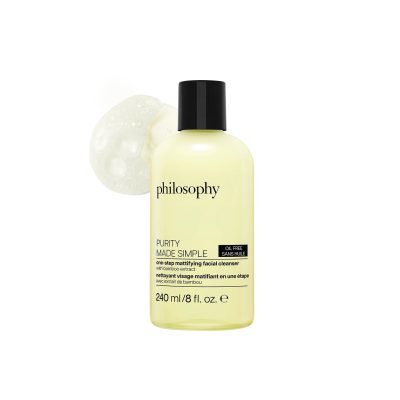 one-step mattifying facial cleanser